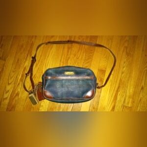 authentic vintage Polo by Ralph Lauren green and Brown Leather Accent Bag